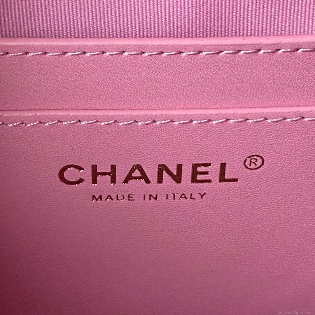 Chanel AS4059 Large Backpack Grained Shiny Calfskin & Gold-Tone Metal Rose Red
