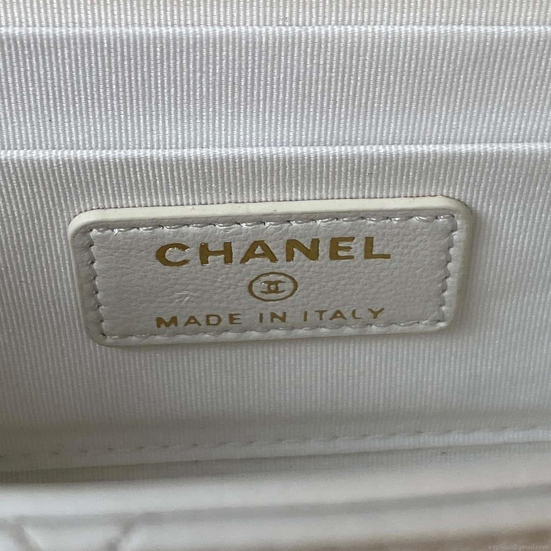 Chanel AP3426 Woc Mini Flap Bag Lambskin 17cm White