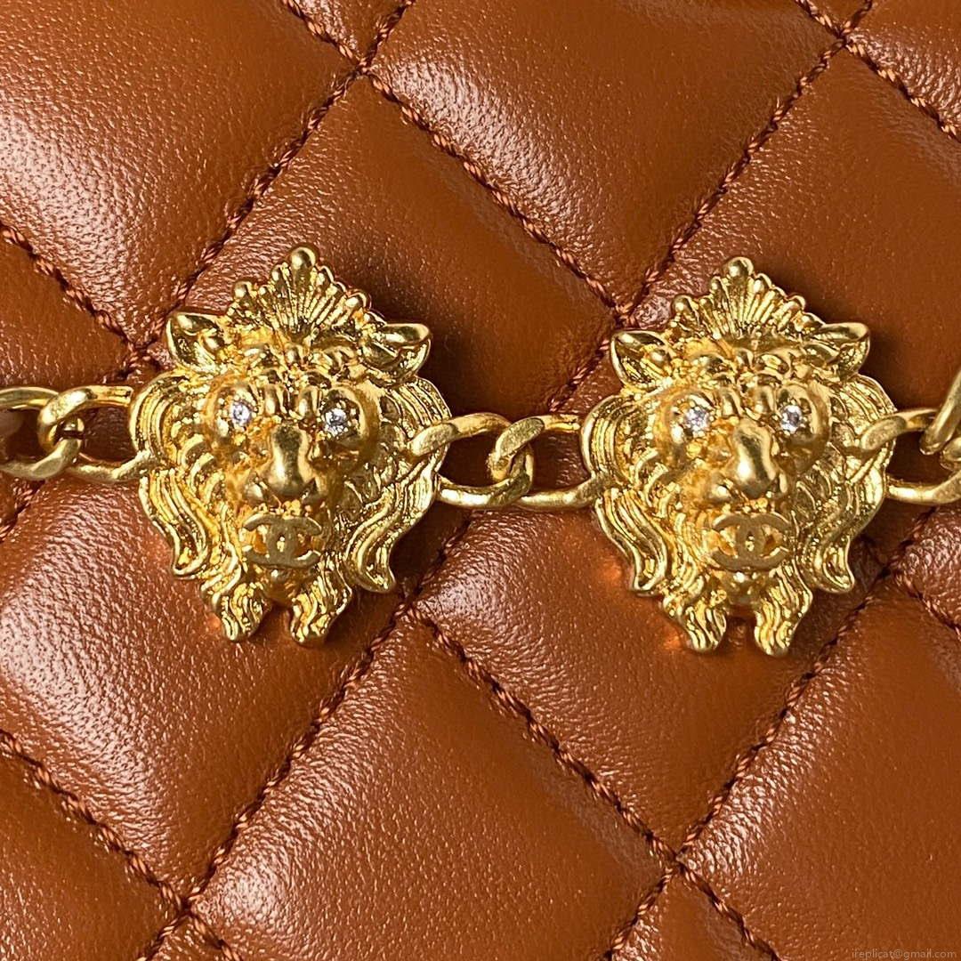 Chanel AS3429 Lambskin Bag Brown