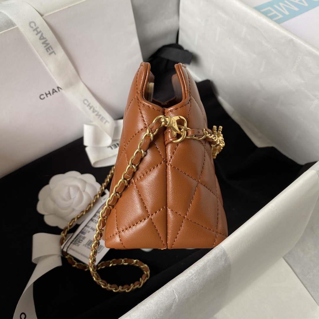 Chanel AS3429 Lambskin Bag Brown