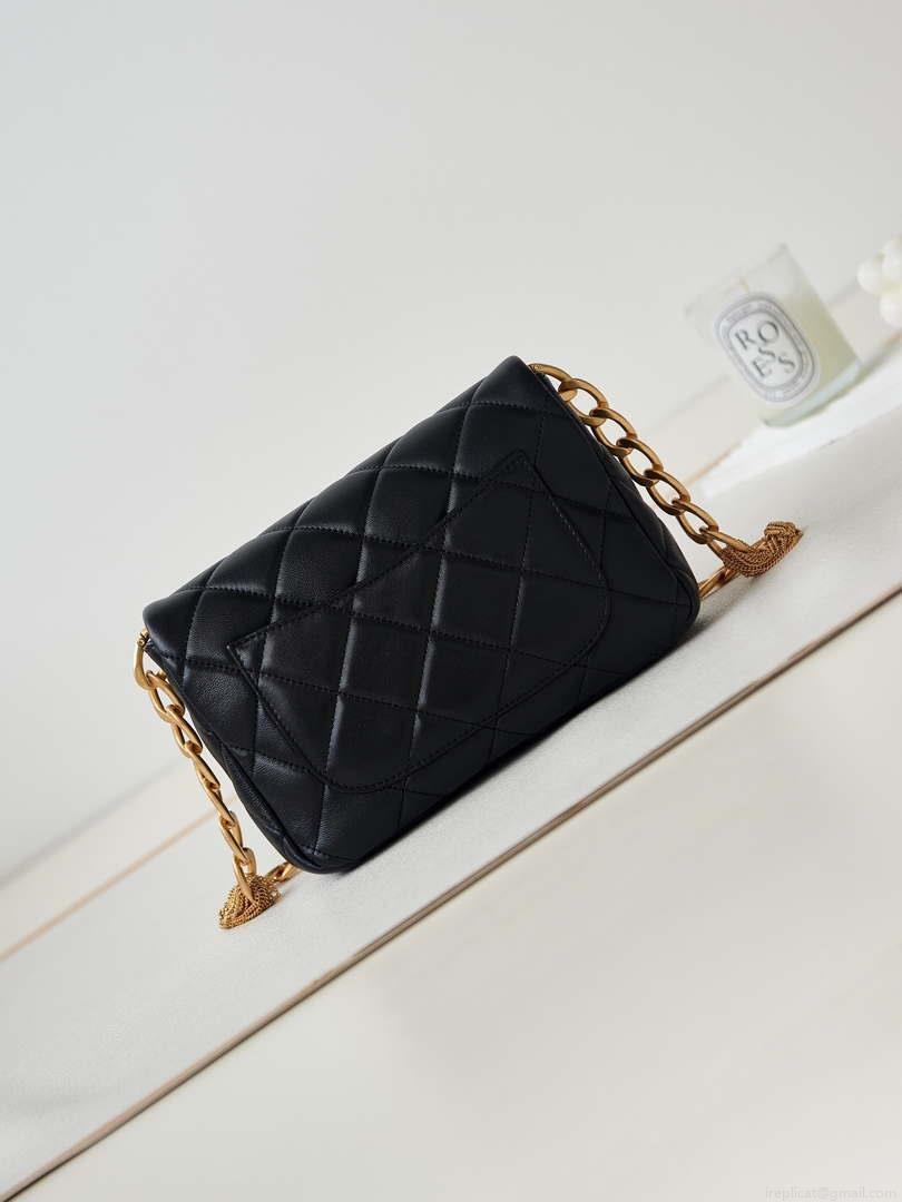 Chanel AS4231 Small Flap Bag Lambskin Black