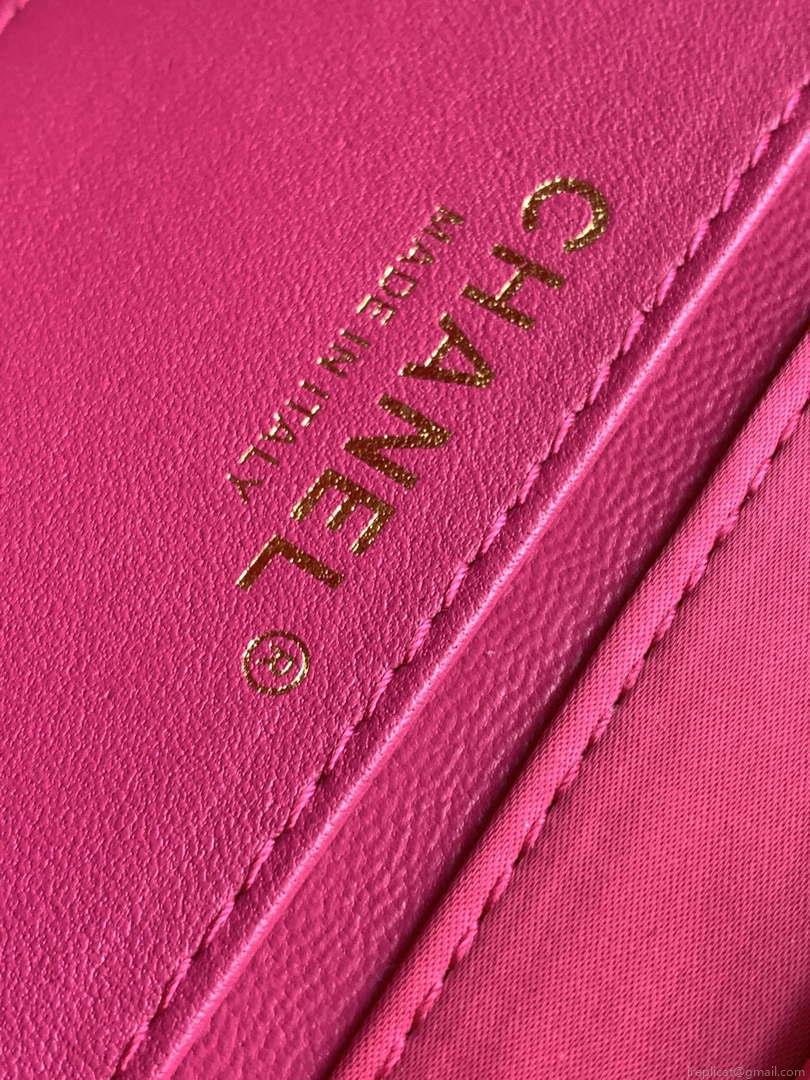 Chanel AS4098 23A Clutch satin bow evening bag Rose Red