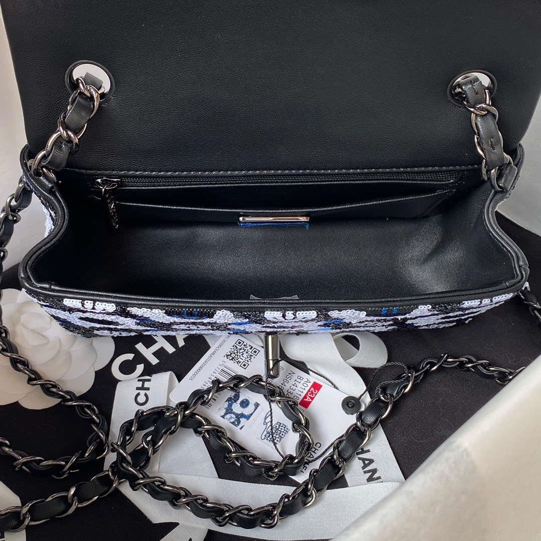 Chanel AS4418 Small Flap Bag Sequins & Ruthenium-Finish Metal