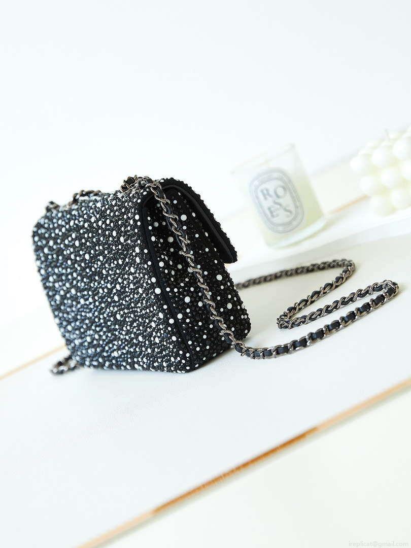 Chanel AS4268 EVENING Bag Strass Crystal Pearls & Ruthenium-Finish Metal