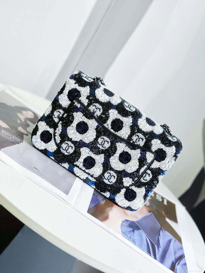 Chanel AS4419 Mini Flap Bag Sequins & Ruthenium-Finish Metal