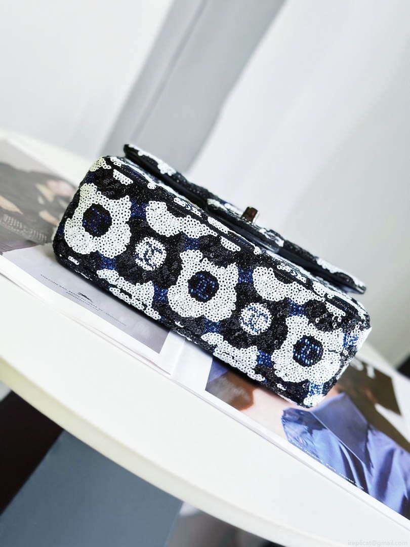 Chanel AS4419 Mini Flap Bag Sequins & Ruthenium-Finish Metal
