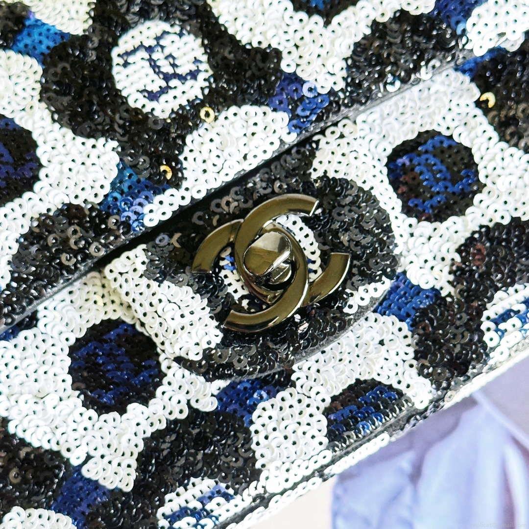 Chanel AS4419 Mini Flap Bag Sequins & Ruthenium-Finish Metal