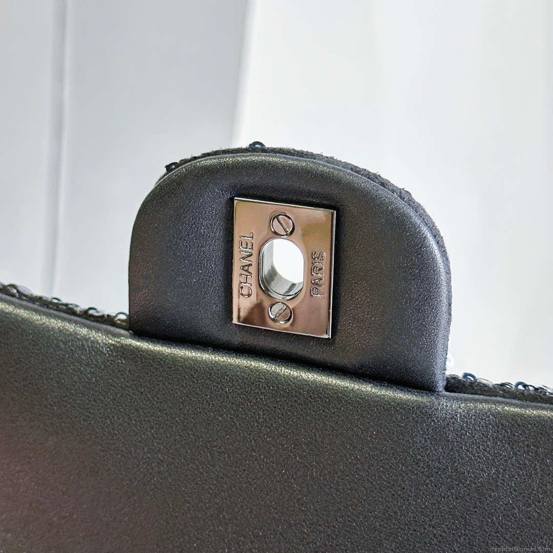 Chanel AS4419 Mini Flap Bag Sequins & Ruthenium-Finish Metal