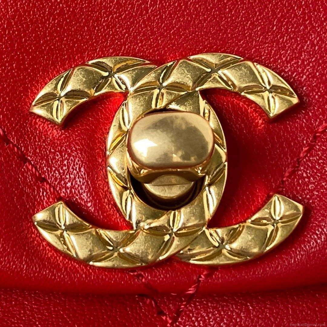 Chanel Small Backpack AS4275 Calfskin & Gold-Tone Metal Red