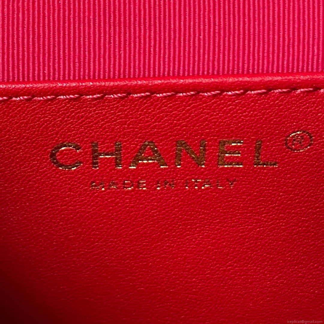 Chanel Small Backpack AS4275 Calfskin & Gold-Tone Metal Red