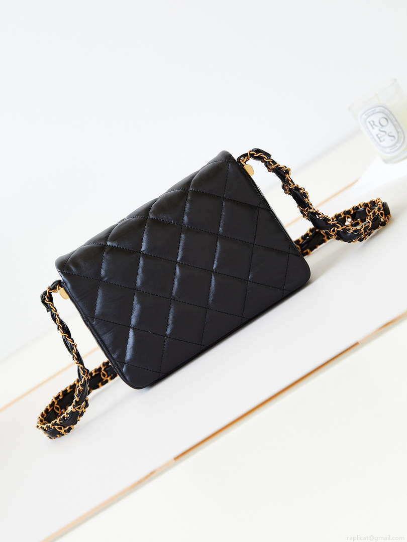 Chanel AS4423 Flap Lambskin bag Black