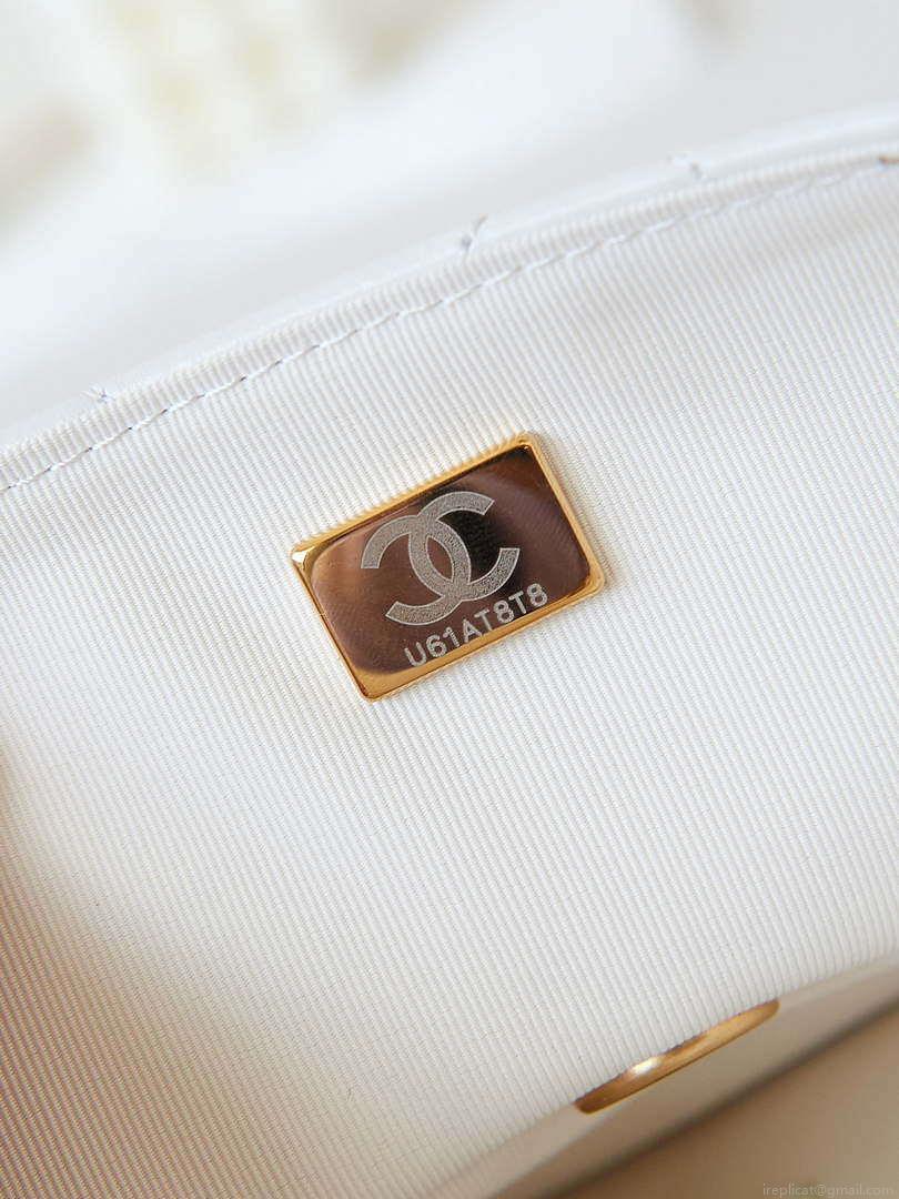 Chanel AS4423 Flap Lambskin bag White
