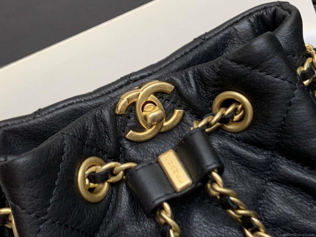 Chanel AS3947 Small Backpack Lambski & Gold-Tone Metal Black