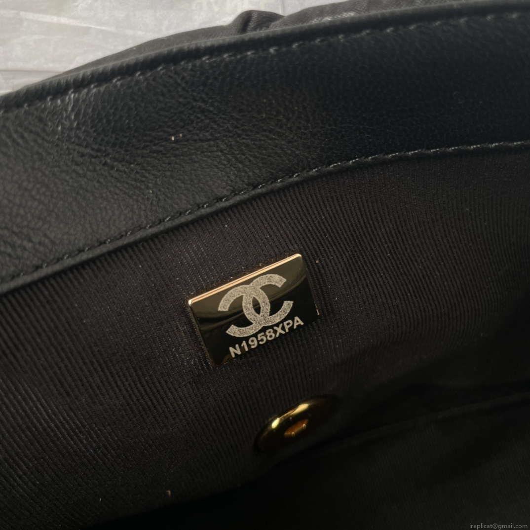 Chanel AS1118 Flap bag Satin fabric Black