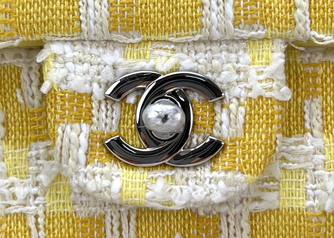 Chanel AS1116 Small Flap bag Woolen A69900 Yellow
