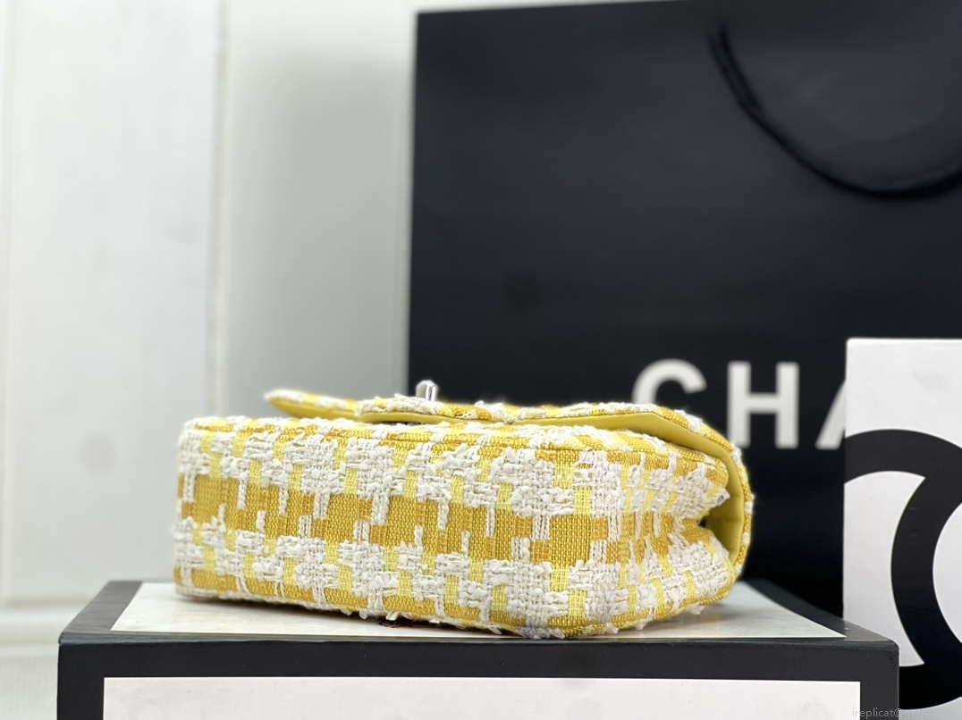 Chanel AS1116 Small Flap bag Woolen A69900 Yellow