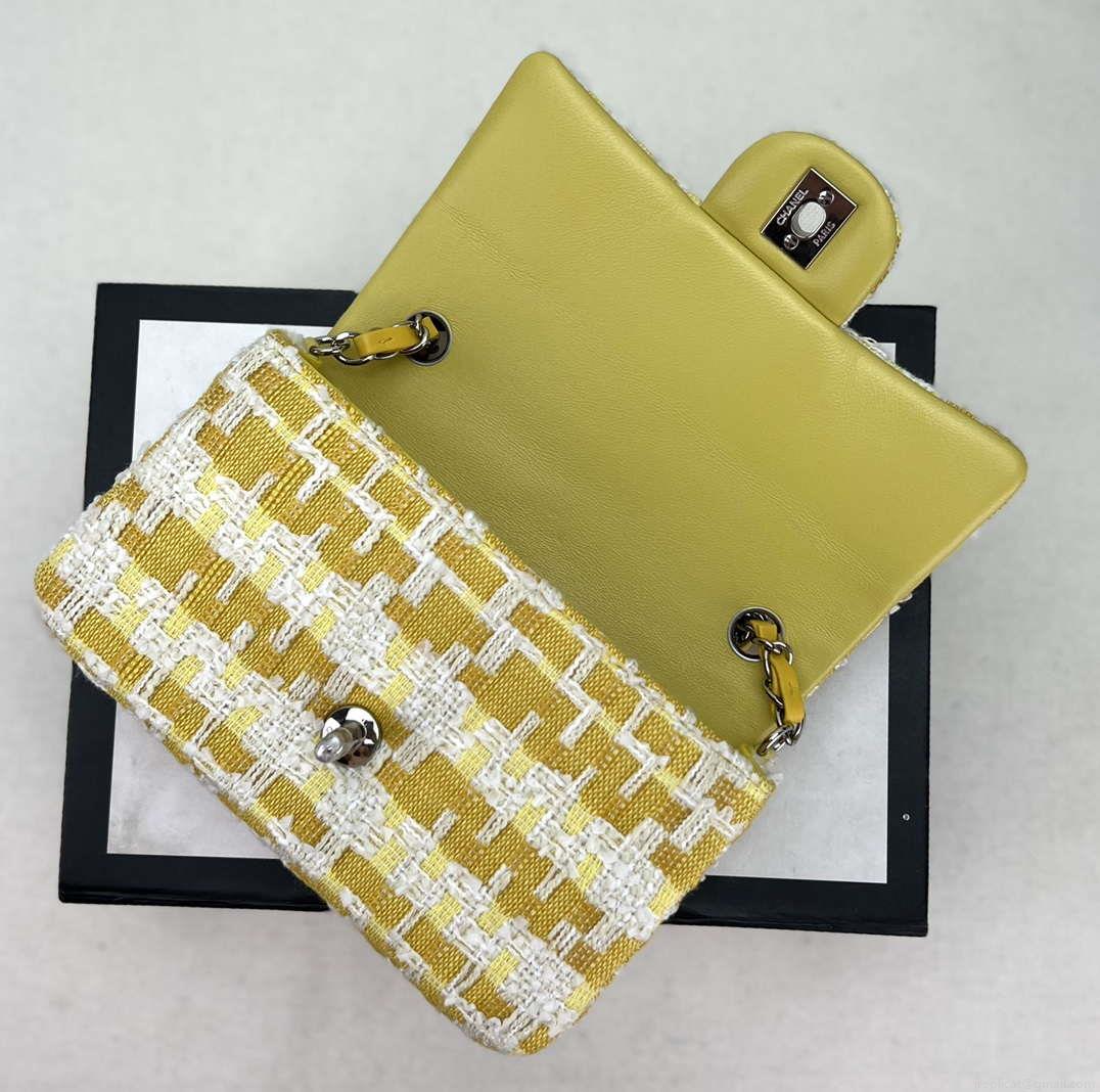 Chanel AS1116 Small Flap bag Woolen A69900 Yellow
