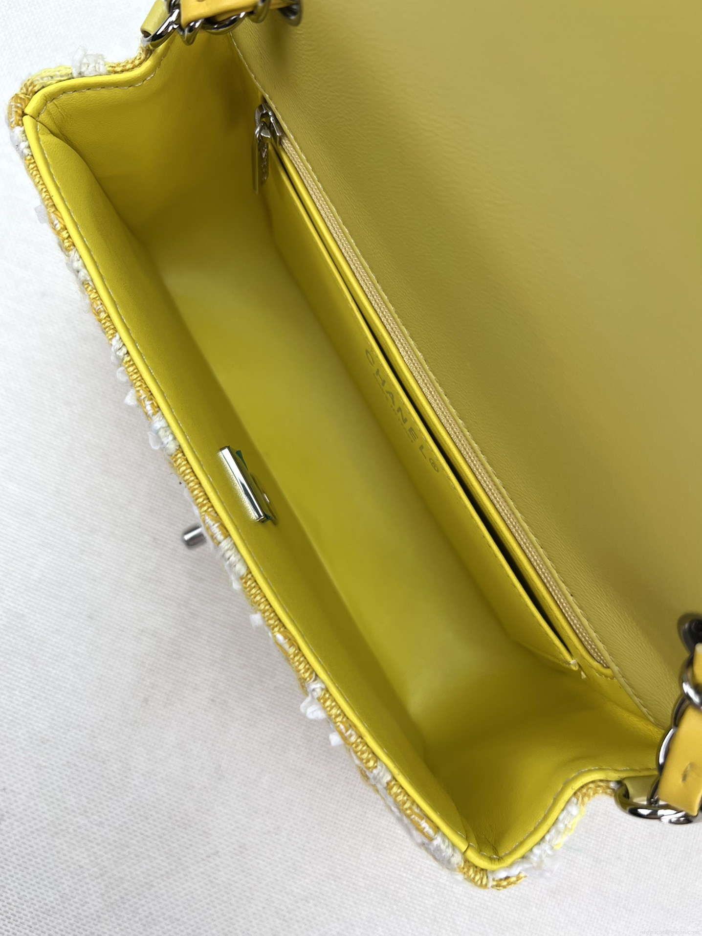 Chanel AS1116 Small Flap bag Woolen A69900 Yellow