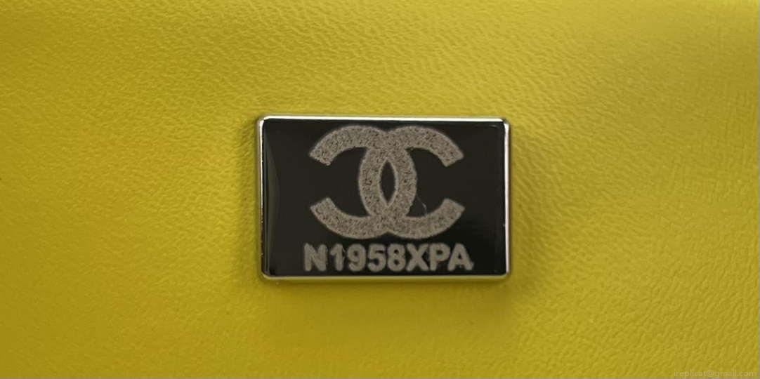 Chanel AS1116 Small Flap bag Woolen A69900 Yellow