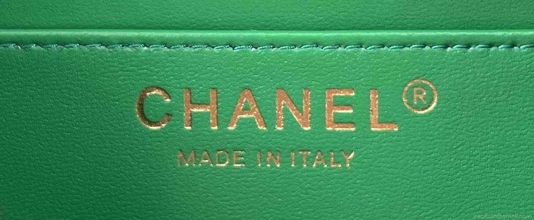Chanel AS1116 Small Flap bag Woolen A69900 Green