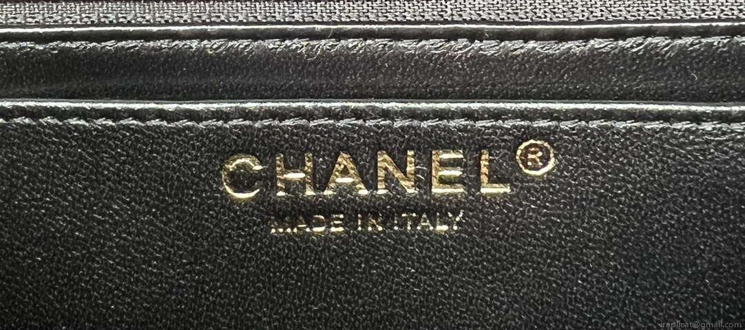 Chanel AS1116 Small Flap bag Woolen A69900 Black