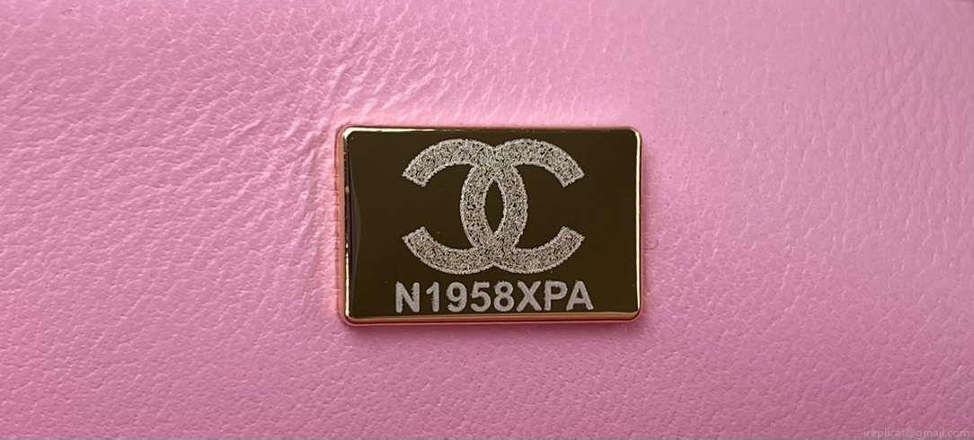 Chanel AS1116 Small Flap bag Woolen A69900 Pink