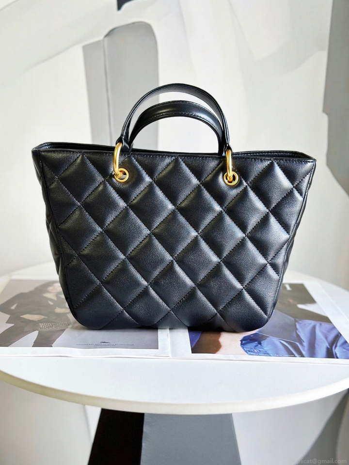 Chanel AS2120 small Shopping Bag Lambskin Black