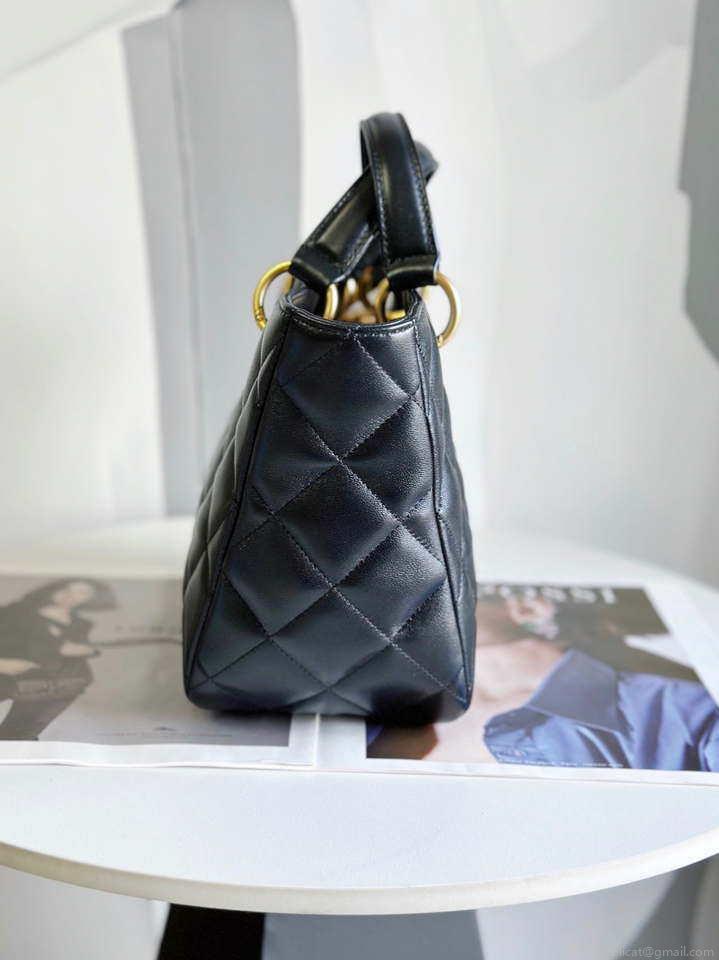 Chanel AS2120 small Shopping Bag Lambskin Black