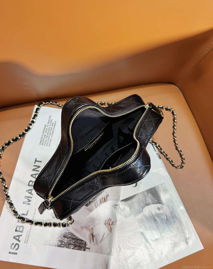 Chanel AS4579 Star Handbag metallic Lambskin gold metal Black