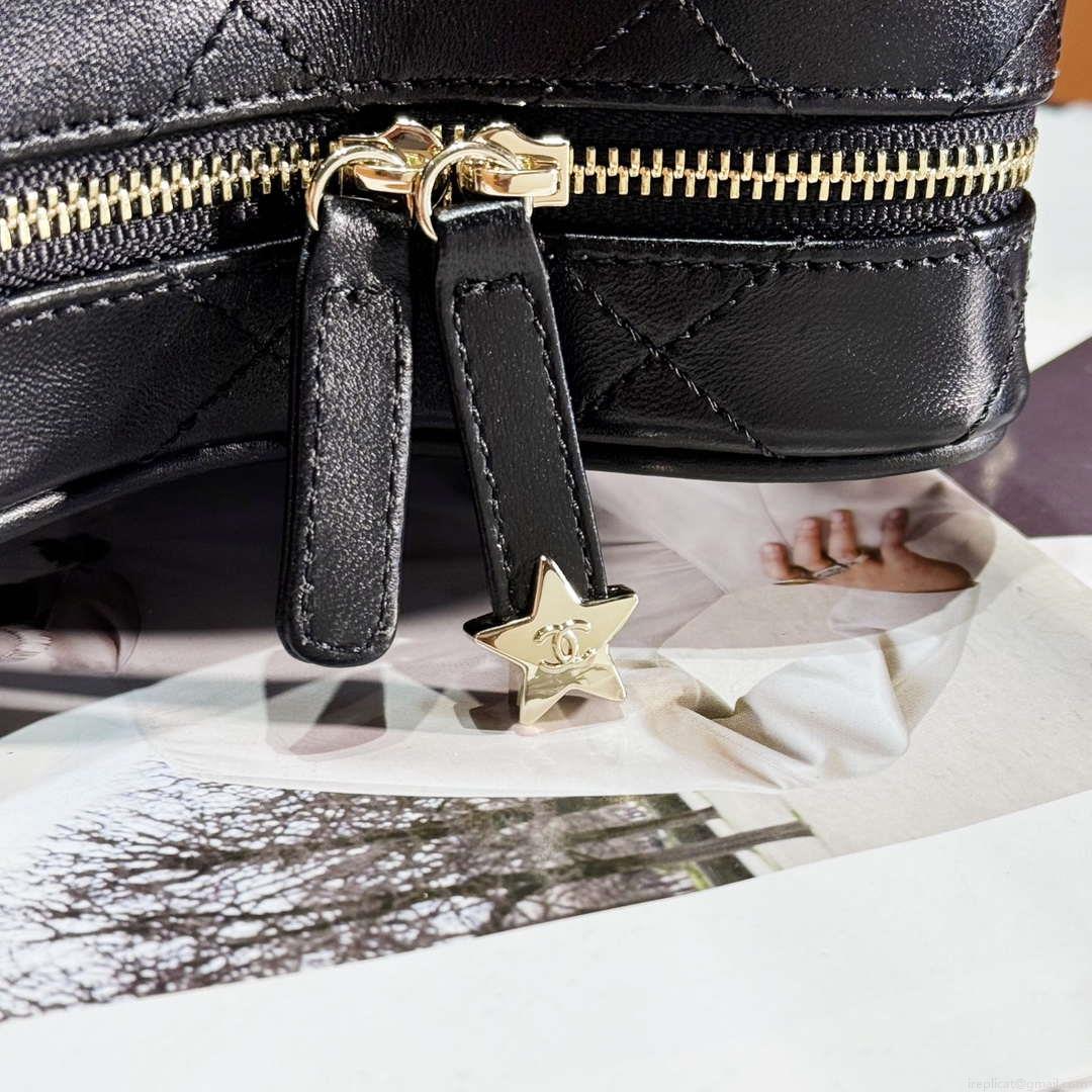 Chanel AS4579 Star Handbag metallic Lambskin gold metal Black