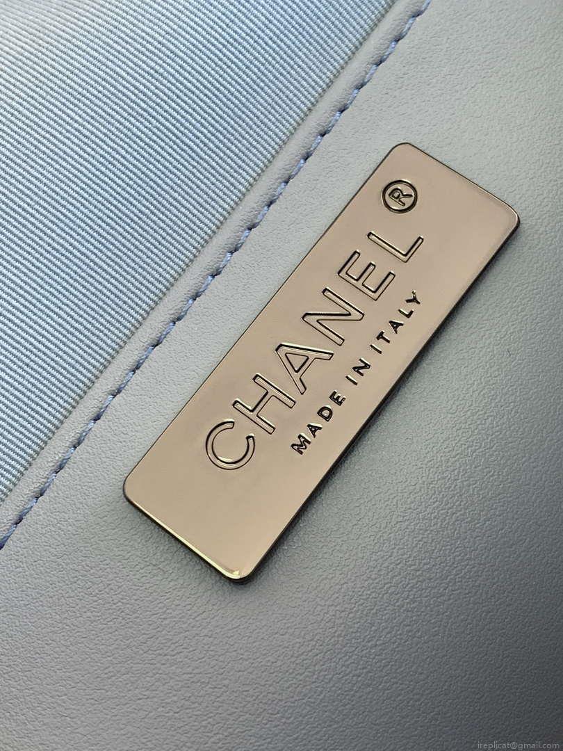 Chanel AS4579 Star Handbag Satin & Black-tone metal Blue