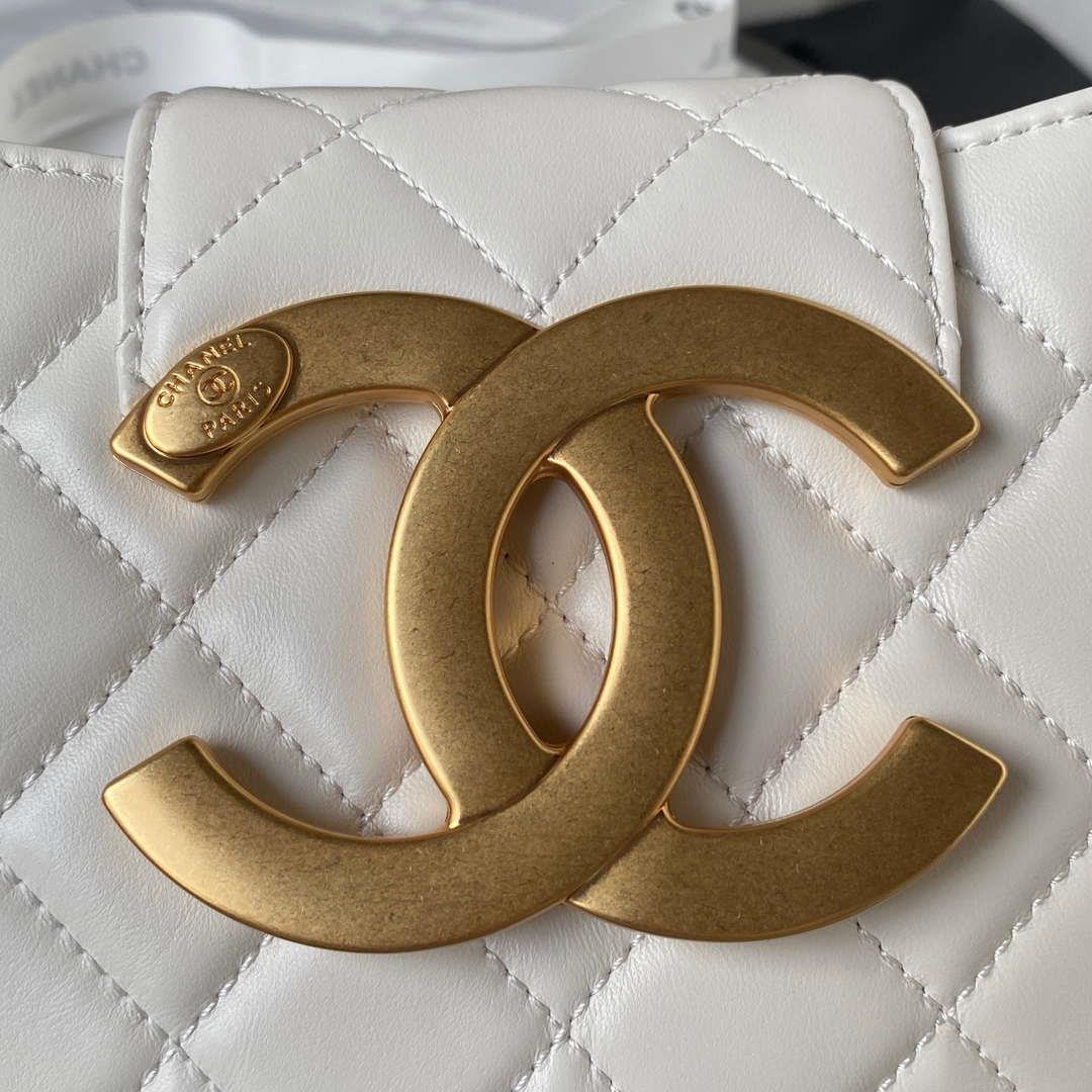 Chanel AS4609 Small Messenger bag Lambskin White