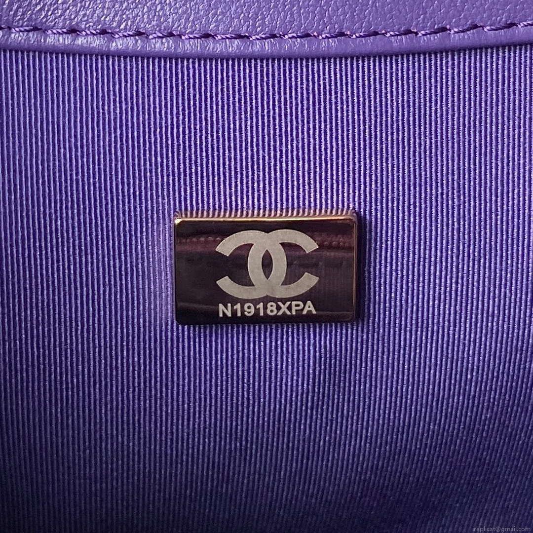 Chanel AS4610 Messenger bag Lambskin Purple