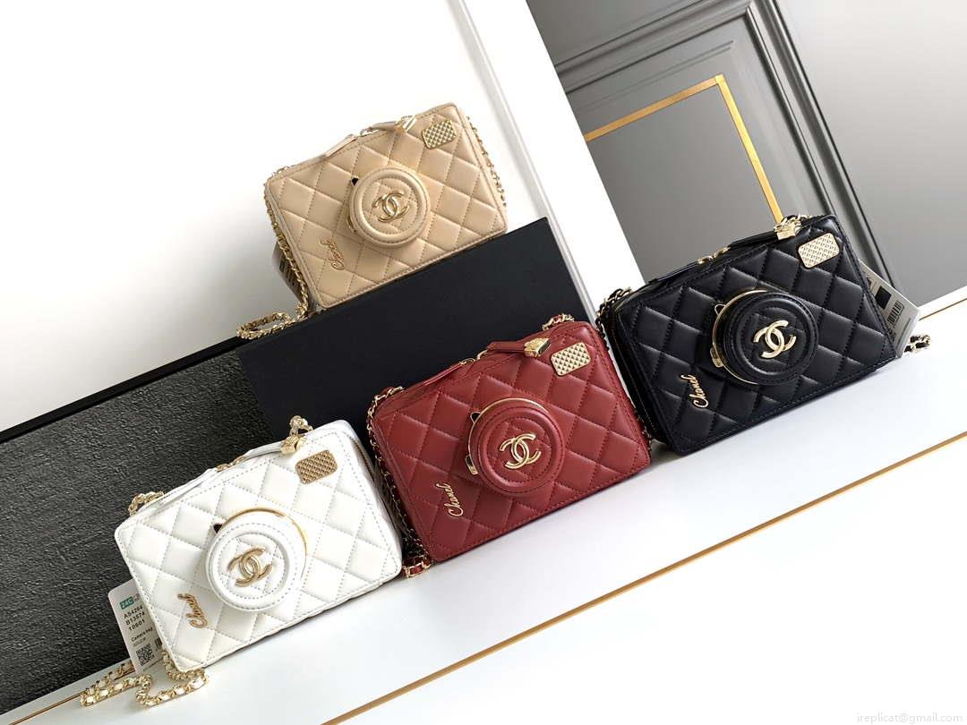 Chanel AS4817 Camera Case Red Lambskin Bag