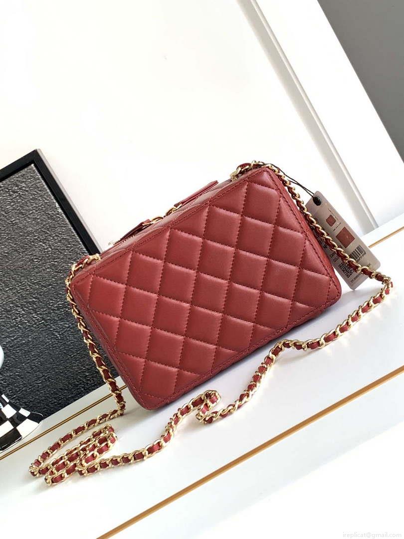 Chanel AS4817 Camera Case Red Lambskin Bag