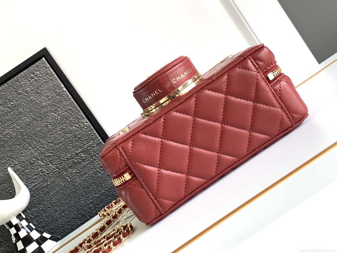 Chanel AS4817 Camera Case Red Lambskin Bag
