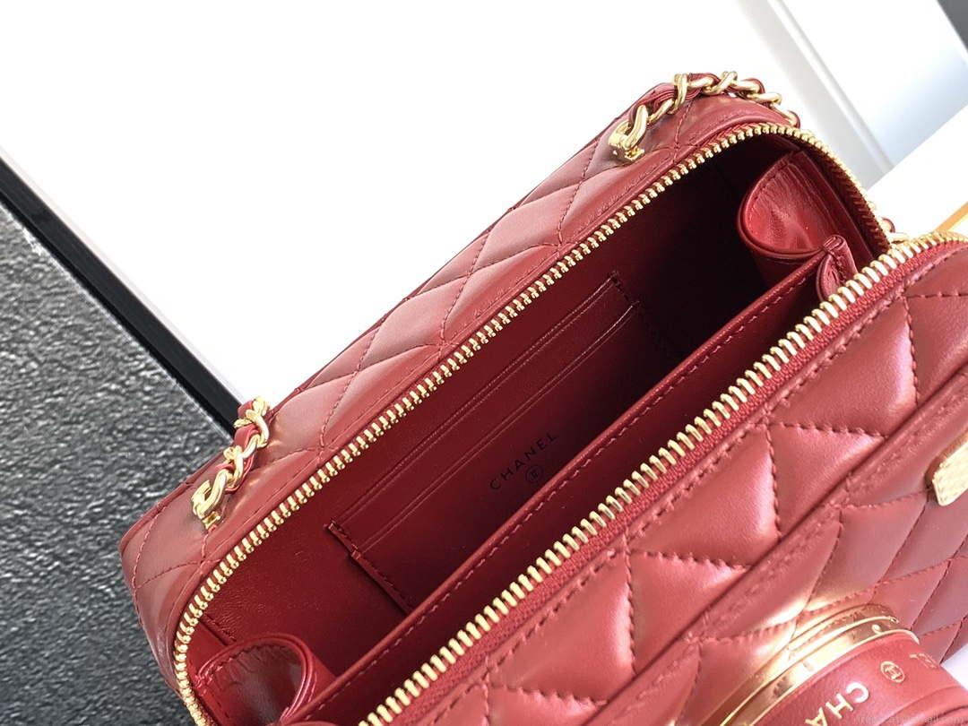 Chanel AS4817 Camera Case Red Lambskin Bag