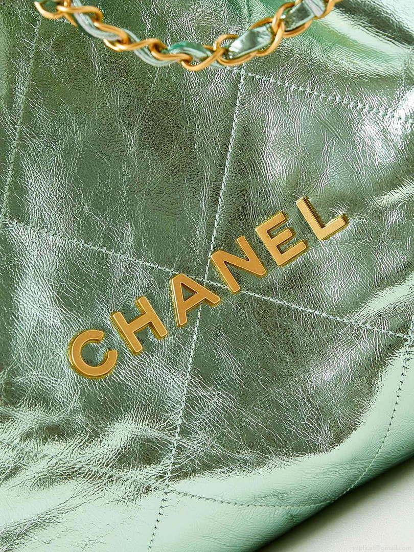 Chanel 22 HandBag Fantasy color Calfskin & Gold-Tone Metal AS3261 Green