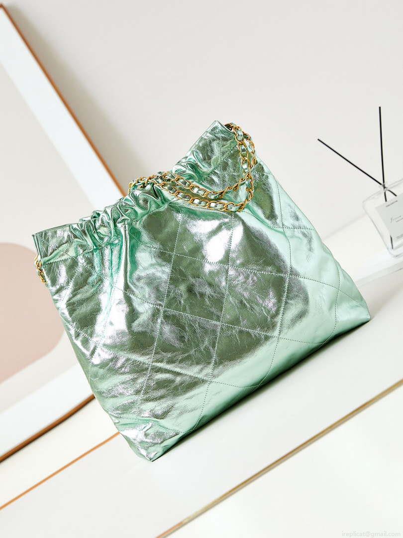 Chanel 22 HandBag Fantasy color Calfskin & Gold-Tone Metal AS3261 Green
