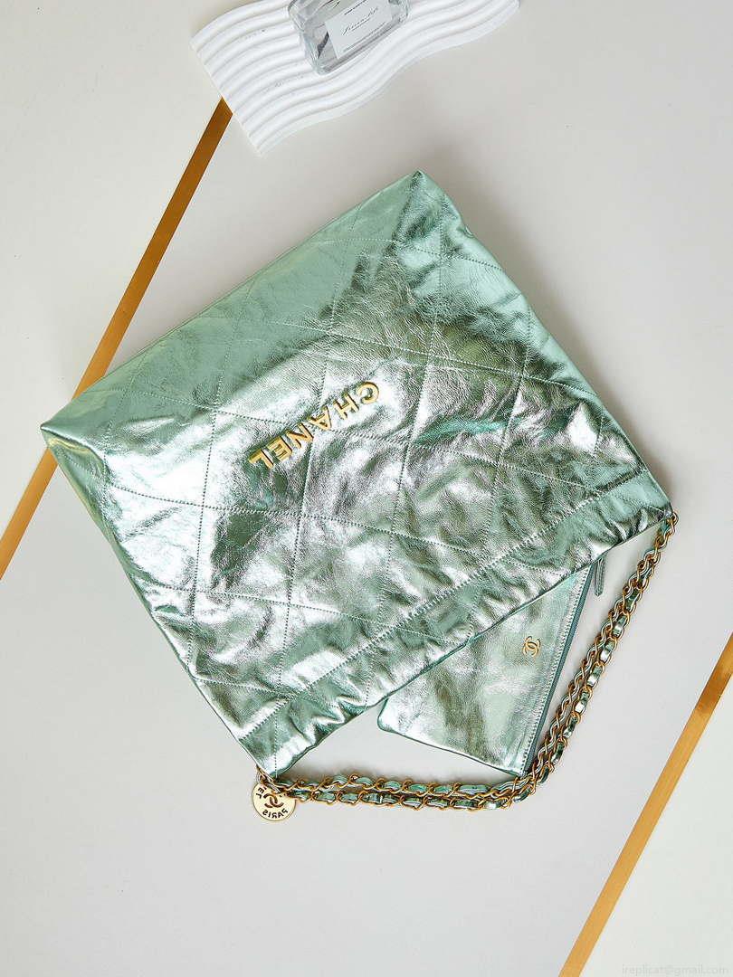 Chanel 22 HandBag Fantasy color Calfskin & Gold-Tone Metal AS3261 Green