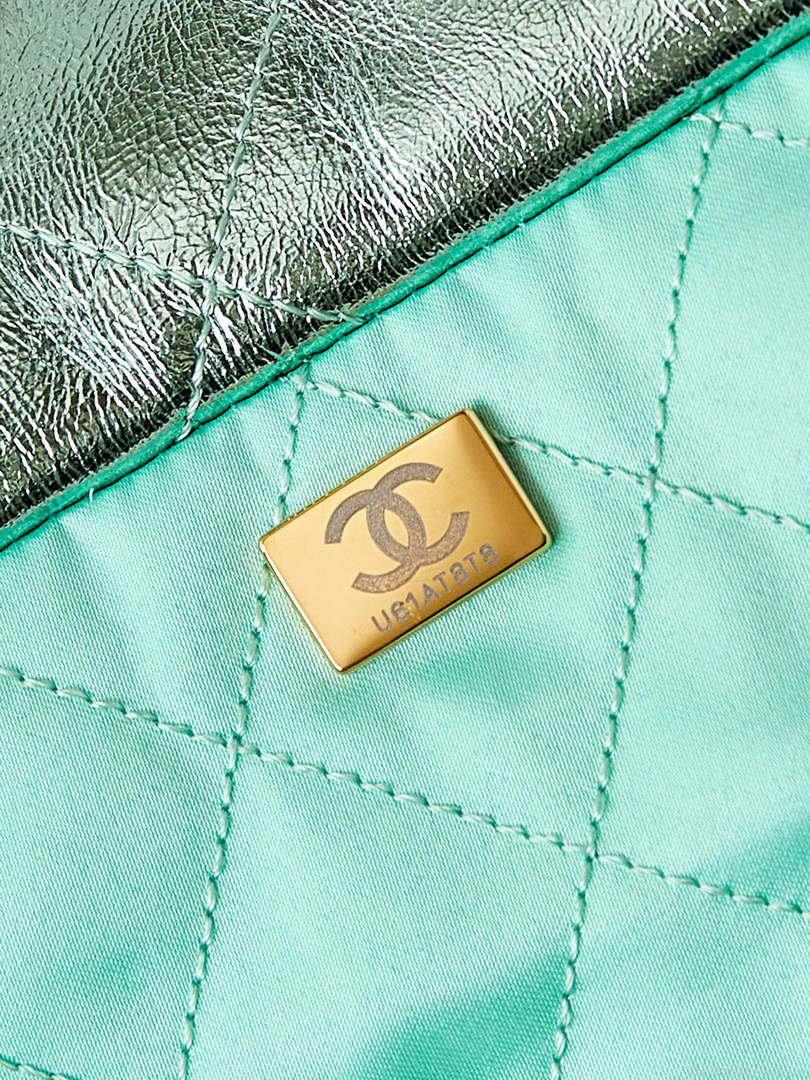 Chanel 22 HandBag Fantasy color Calfskin & Gold-Tone Metal AS3261 Green