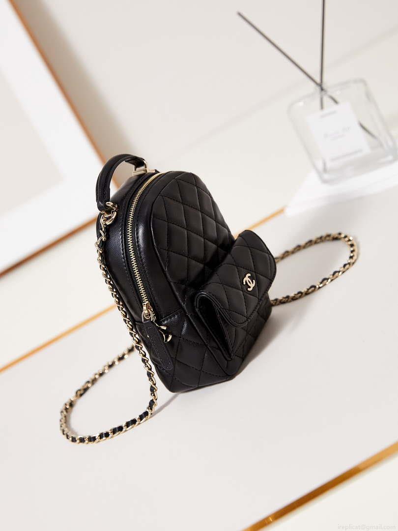 Chanel Ap3753 CLASSIC MINI Backpack Lambskin Black