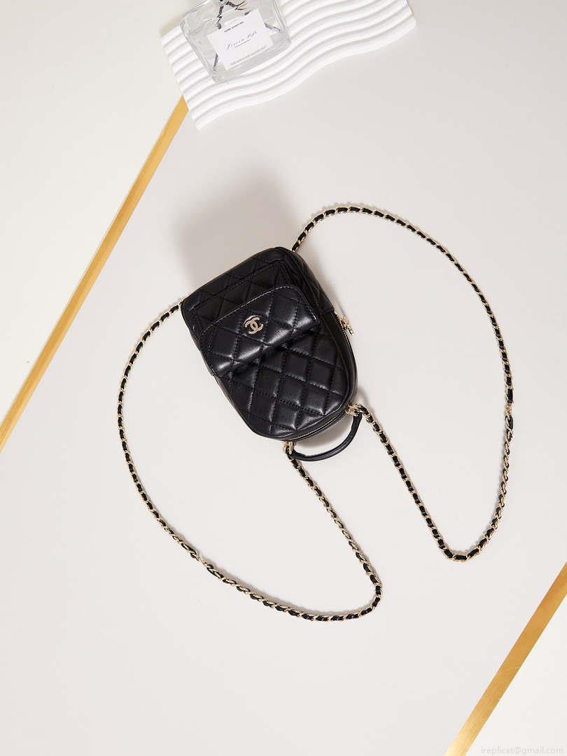 Chanel Ap3753 CLASSIC MINI Backpack Lambskin Black