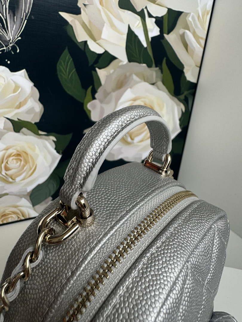 Chanel Ap3753 CLASSIC MINI Backpack Calfskin Silver