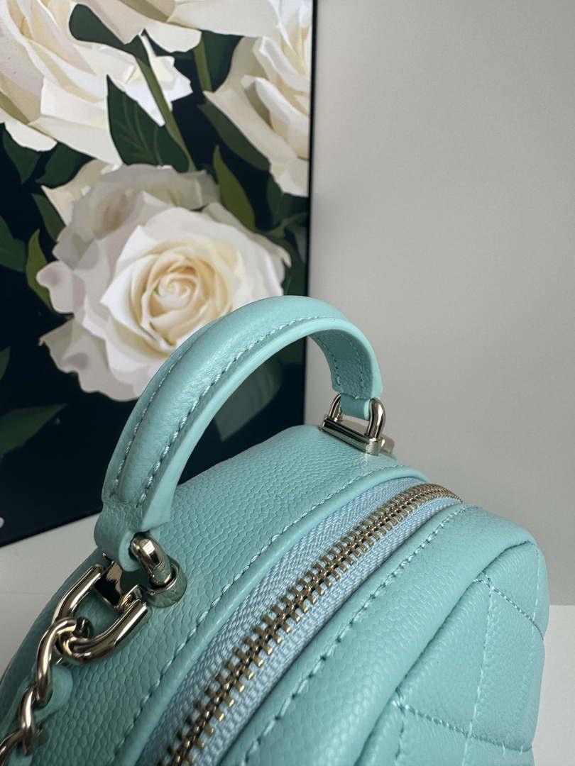 Chanel Ap3753 CLASSIC MINI Backpack Calfskin Lake Blue