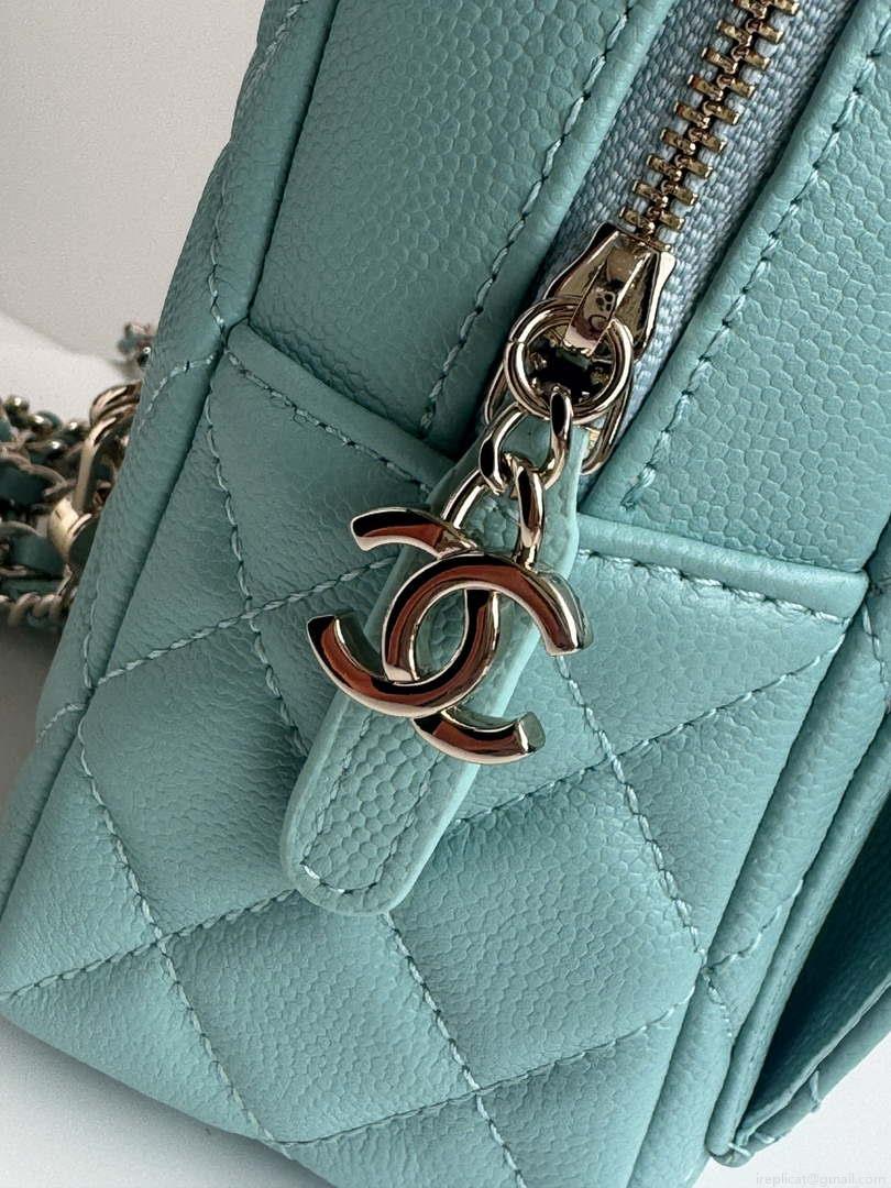 Chanel Ap3753 CLASSIC MINI Backpack Calfskin Lake Blue