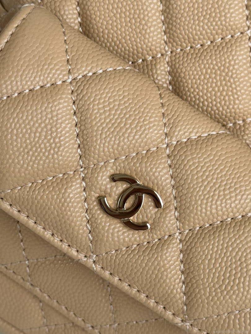 Chanel Ap3753 CLASSIC MINI Backpack Calfskin Apricot