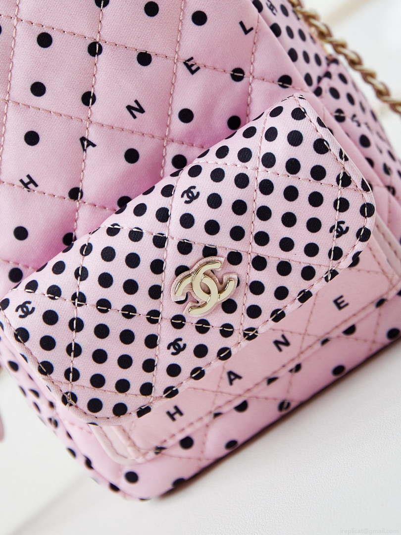 Chanel Ap3753 CLASSIC MINI Backpack Tweed & Gold-Tone Metal Pink & Black