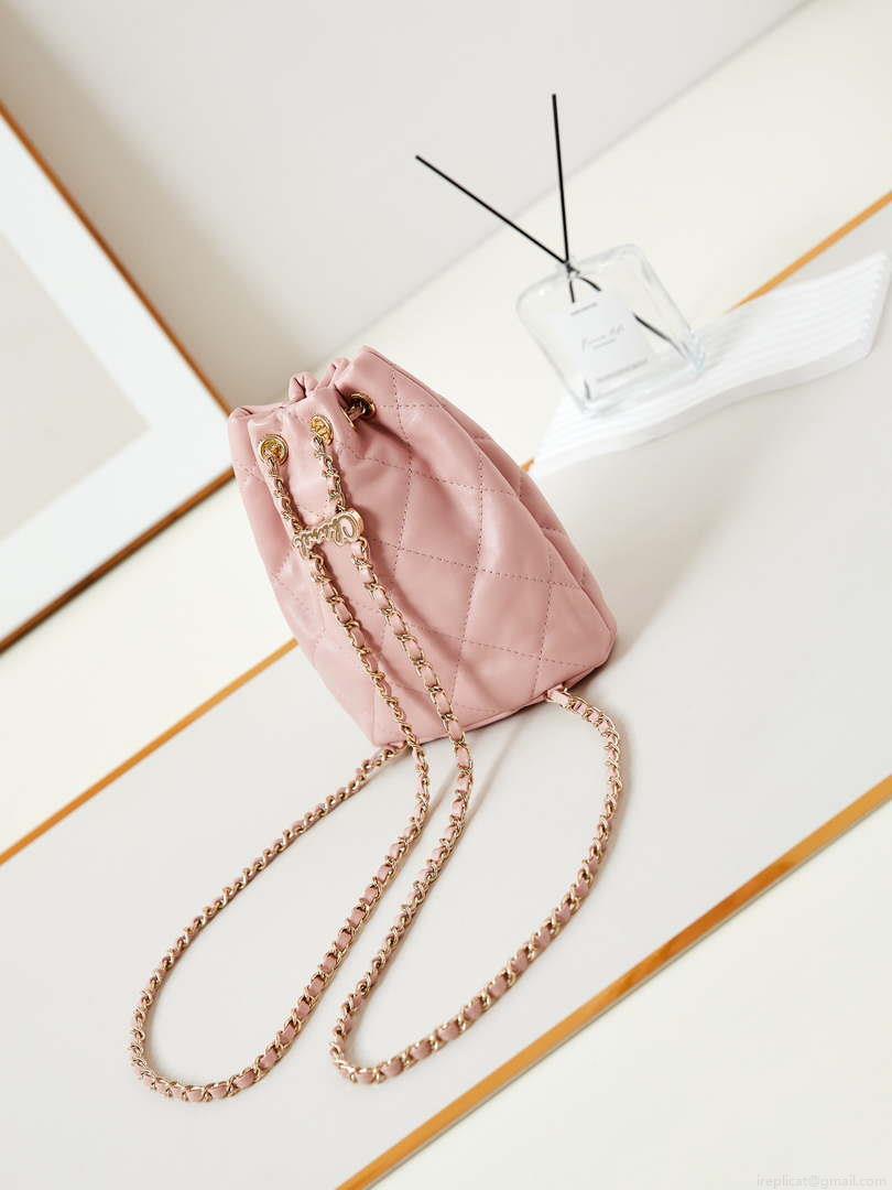 Chanel AS4810 Backpack Shiny Lambskin & Gold-Tone Metal Pink