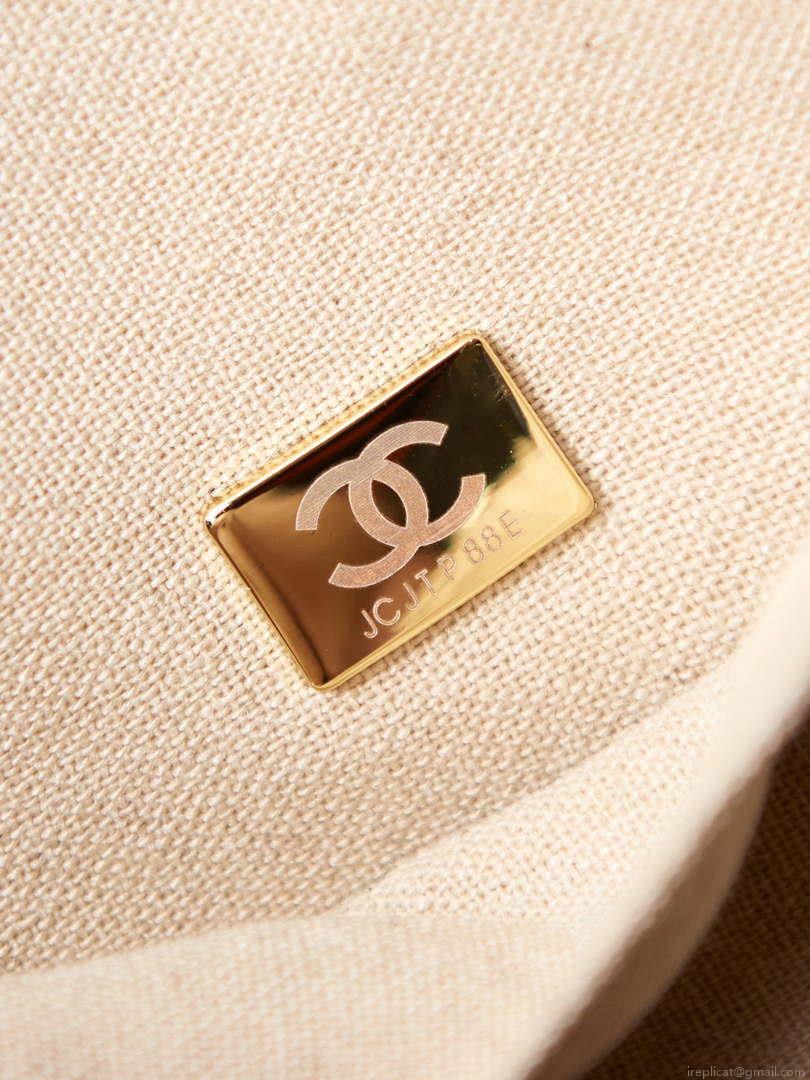 Chanel AS3257 Small Shopping Bag Mixed Fibers Calfskin & Gold-Tone Metal Black